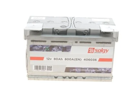 Стартерная батарея (аккумулятор) SOLGY Solgy 406036