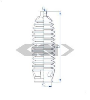 Пыльник рулевой рейки SPIDAN 83929