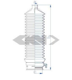 Пыльник рулевой рейки SPIDAN 84119