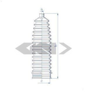 Пильник рульової рейки SPIDAN 84127