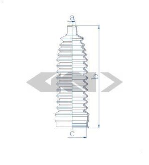 Пильник рульової рейки SPIDAN 84262