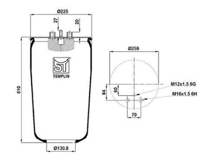 Подушка амортизуюча ST-TEMPLIN 04.060.6106.930
