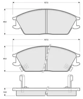 Гальмівні колодки дискові STARLINE BD S047