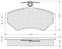 Тормозные колодки дисковые STARLINE BD S052 (фото 1)