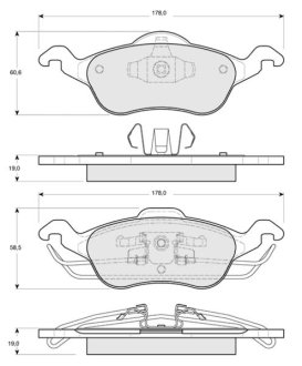 Тормозные колодки дисковые STARLINE BD S075