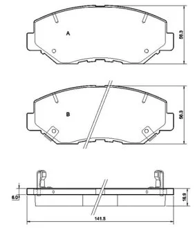 Тормозные колодки дисковые STARLINE BD S356