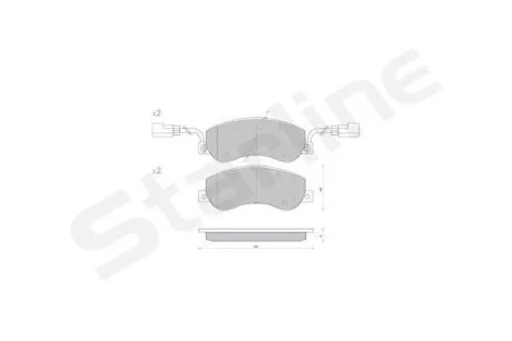 Гальмівні колодки дискові STARLINE BD S848P