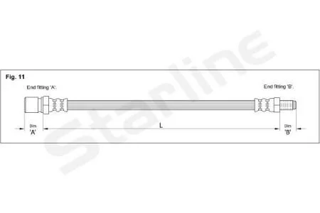 Тормозной шланг STARLINE HA AL.1219
