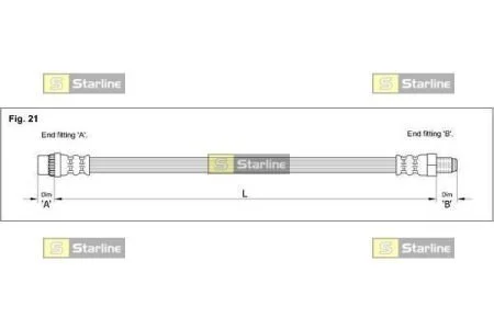 Тормозной шланг STARLINE HA DA.1240