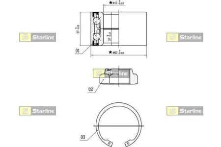 Подшипник ступицы STARLINE LO 00962