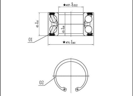 Подшипник ступицы STARLINE LO 01318