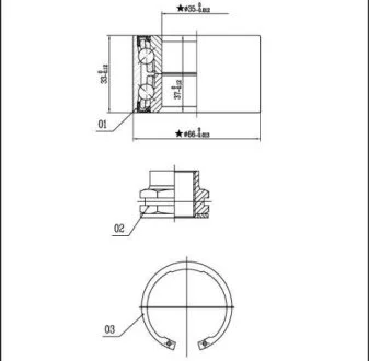 Подшипник ступицы STARLINE LO 01401
