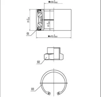 Подшипник ступицы STARLINE LO 01432