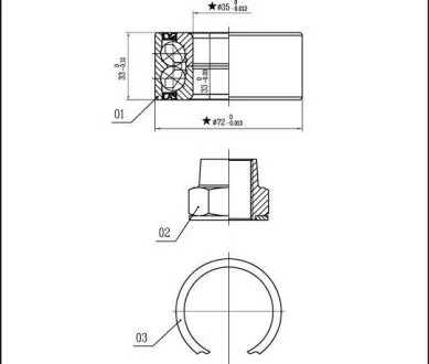 Подшипник ступицы STARLINE LO 03414