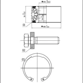 Подшипник ступицы STARLINE LO 03449