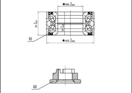 Подшипник ступицы STARLINE LO 03575