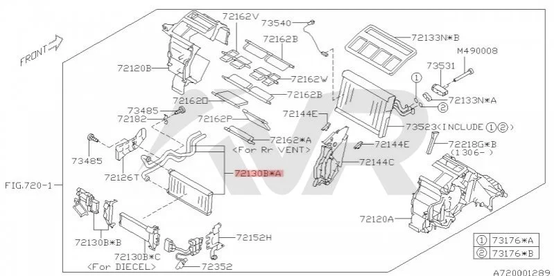 Радіатор системи опалення SUBARU 72130AJ010 (фото 1)