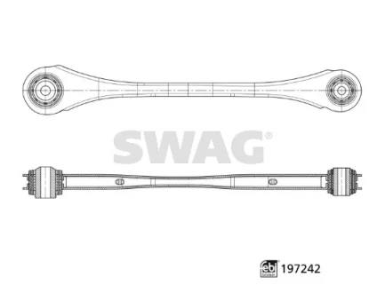 Важіль підвіски з сайлентблоками (Swag) SWAG 33112524