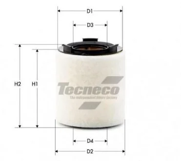 Фильтр воздушный VW Polo/Skoda Fabia II 09- Tecneco AR10822S