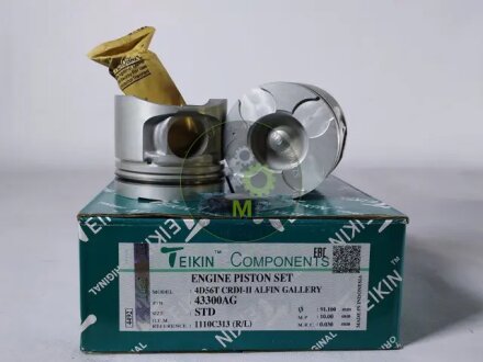 Поршни с пальцем (к-кт на мотор.) 4D56T Mitsubishi L200/Pajero Sport Alfin Gallery, TEIKIN 43300AGSTD
