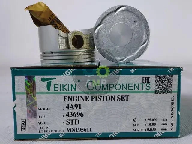 Поршень із пальцем (к-кт на двигун) 4A91 STD/75/1.2-0.8-2/18mm 4PC, TEIKIN 43696STD (фото 1)
