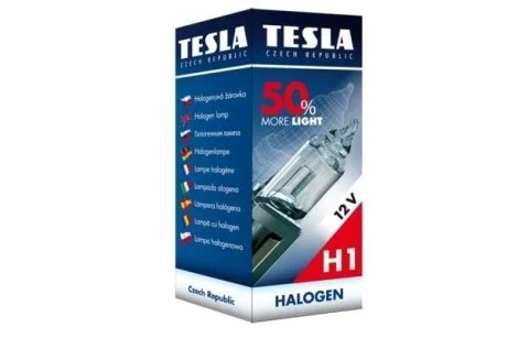 Лампа галогенная H1 12V 55W P14,5s +50% Premium Tesla TESLA B30101
