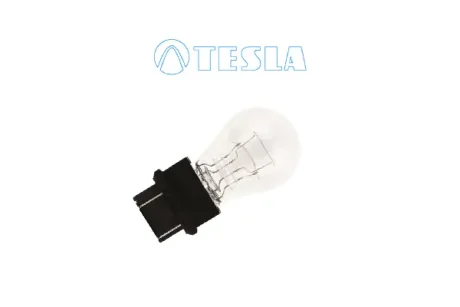 Лампа розжарювання 12V P27/7W W2,5x16q (3157) (габарит/стоп-сигнал) (для американських авто) 10) Tesla TESLA B77301