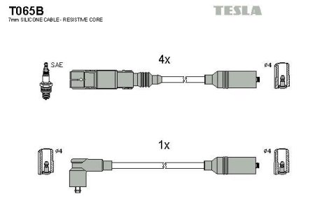 Провода высоковольтные, комплект TESLA T065B