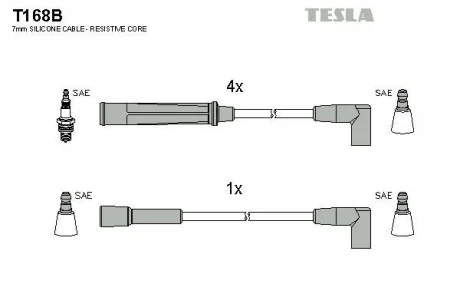 Провода высоковольтные, комплект TESLA T168B