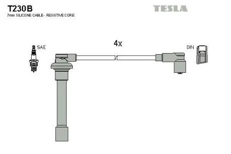 Провода высоковольтные, комплект Honda Civic V  BLATNA TESLA T230B