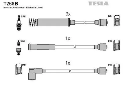 Провода высоковольтные, комплект TESLA T268B