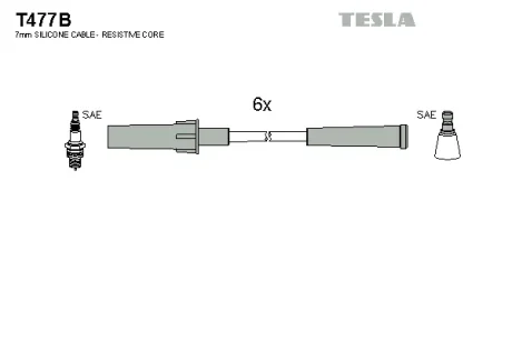Провода высоковольтные, комплект TESLA T477B