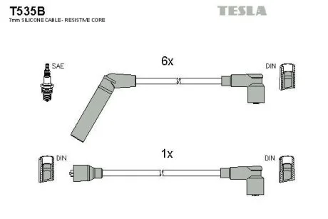 Провода высоковольтные, комплект TESLA T535B