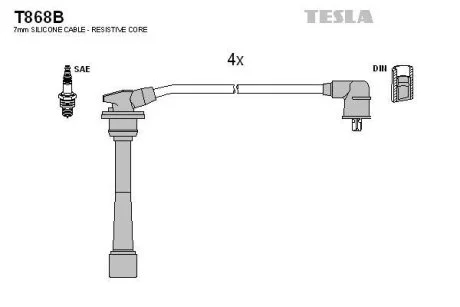 Провода высоковольтные, комплект TESLA T868B