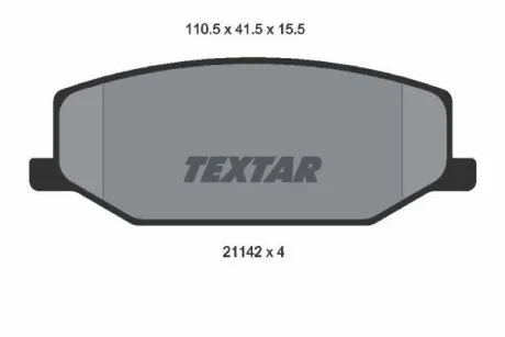 Комплект гальмівних колодок TEXTAR 2114202