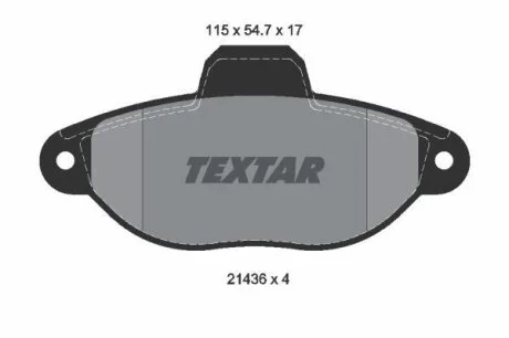 Комплект гальмівних колодок TEXTAR 2143602