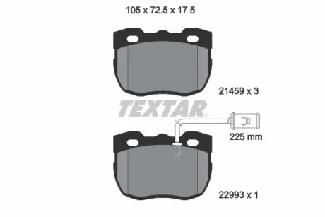 Комплект гальмівних колодок TEXTAR 2145905