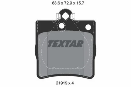 Комплект гальмівних колодок TEXTAR 2191903