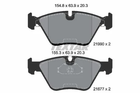 Тормозные колодки BMW 5(E39) "F "95-04 TEXTAR 2199003