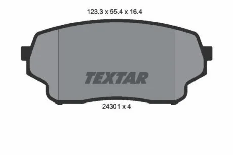 Комплект гальмівних колодок TEXTAR 2430101