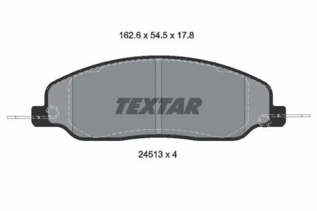 Комплект гальмівних колодок TEXTAR 2451301