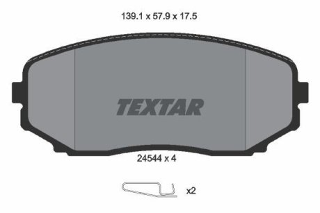 Фото 1 - гальмівні колодки FORD /LINCOLN/MAZDA - замена на T2351503 TEXTAR 2454401 Гальмівні колодки FORD /LINCOLN/MAZDA - замена на T2351503 TEXTAR 2454401 (фото 1)