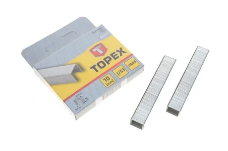 Скоби 10 мм, 1000 шт.*1 уп., типу J Topex 41E310