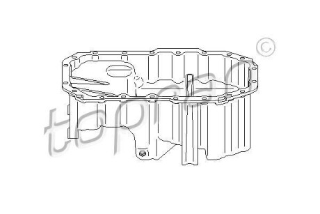 Поддон масляный с отверстием под датчик уровня масла TOPRAN / HANS PRIES 112344