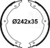 Колодки гальмівні стояночного гальма Toyota Land Cruiser 200 (07-) 242x35 (GF 4671) Trialli GF4671 (фото 3)