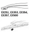 Щетка стеклоочистителя каркасная задняя 350мм ExactFit Rear BMW X3, Citroen C3, C4, Dacia Logan MCV, Opel Zafira (B) TRICO Trico EX353 (фото 3)