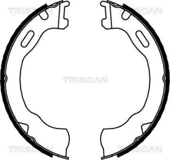 Комплект тормозных колодок, Стояночный тормоз TRISCAN 810080007