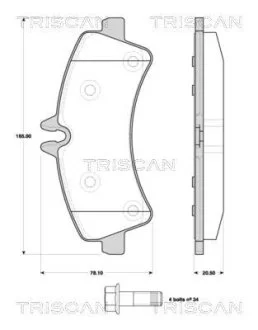 Колодки тормозные задние TRISCAN 811010559