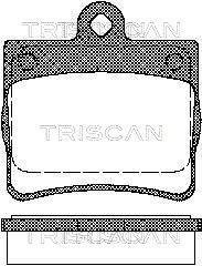 Колодки тормозные задние TRISCAN 811023016