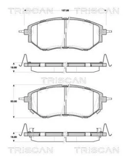 Колодки гальмівні передні TRISCAN 811068182